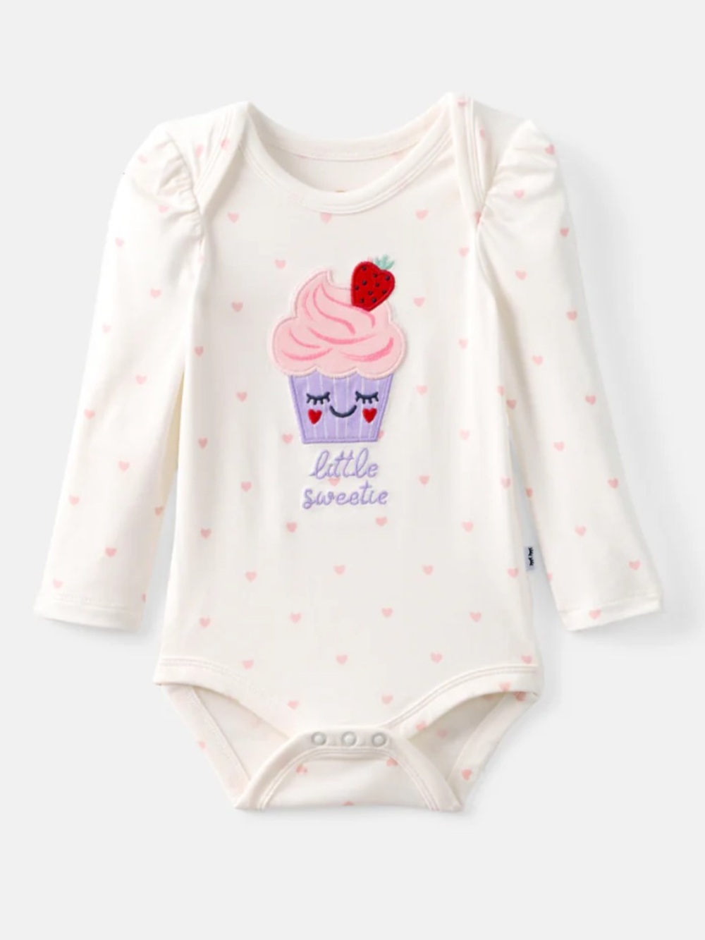 Little Sleepies Cream Little Sweetie Puff Sleeve Bodysuit